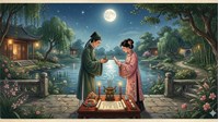 Cảm nhận của em về không gian của cuộc thề nguyền trong Truyện Kiều