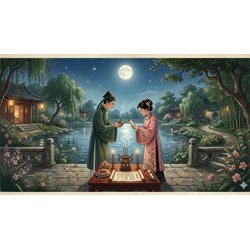Cảm nhận của em về không gian của cuộc thề nguyền trong Truyện Kiều