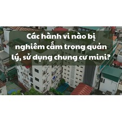 Các hành vi nào bị nghiêm cấm trong quản lý, sử dụng chung cư mini?