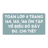 Toán lớp 4 trang 164, 165, 166 Ôn tập về biểu đồ đầy đủ, chi tiết
