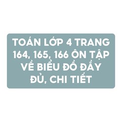 Toán lớp 4 trang 164, 165, 166 Ôn tập về biểu đồ đầy đủ, chi tiết