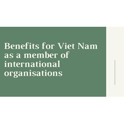 Benefits for Viet Nam as a member of international organisations