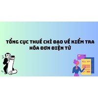 Tổng cục Thuế chỉ đạo về kiểm tra hóa đơn điện tử