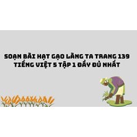 Soạn bài Hạt gạo làng ta trang 139 Tiếng Việt 5 tập 1 đầy đủ nhất