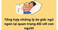 Tổng hợp những lý do giấc ngủ ngon lại quan trọng đối với con người