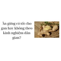 Ăn gừng có tốt cho gan hay không theo kinh nghiệm dân gian?