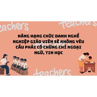 Nâng hạng chức danh nghề nghiệp giáo viên sẽ không yêu cầu phải có chứng chỉ ngoại ngữ, tin học