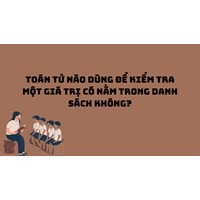 Toán tử nào dùng để kiểm tra một giá trị có nằm trong danh sách không?