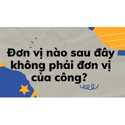 Đơn vị nào sau đây không phải đơn vị của công?