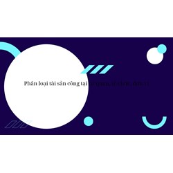 Phân loại tài sản công tại cơ quan, tổ chức, đơn vị