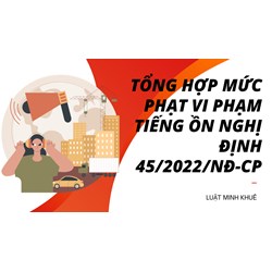 Tổng hợp mức phạt vi phạm tiếng ồn Nghị định 45/2022/NĐ-CP
