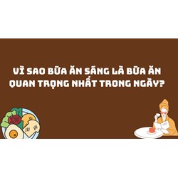 Vì sao bữa ăn sáng là bữa ăn quan trọng nhất trong ngày?