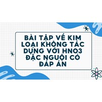 Bài tập về kim loại không tác dụng với HNO3 đặc nguội có đáp án