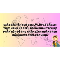 Giải bài tập SGK Địa lý lớp 12 Bài 19: Thực hành vẽ biểu đồ và phân tích sự phân hóa về thu nhập bình quân theo đầu người giữa các vùng