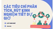 Các tiêu chí phân tích, rút kinh nghiệm tiết dự giờ