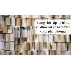 Đang chờ cấp lại bằng có được lái xe ra đường có bị phạt không?