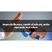 Soạn bài Ôn dịch, thuốc lá đầy đủ, ngắn gọn nhất Ngữ văn 8