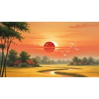 Tả cảnh hoàng hôn trên quê hương em chọn lọc hay nhất