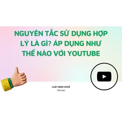 Nguyên tắc sử dụng hợp lý là gì? Áp dụng như thế nào với Youtube