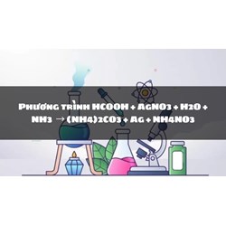 Phương trình HCOOH + AgNO3 + H2O + NH3  → (NH4)2CO3 + Ag + NH4NO3