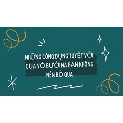 Những công dụng tuyệt vời của vỏ bưởi mà bạn không nên bỏ qua