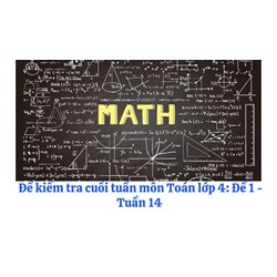 Đề kiểm tra cuối tuần môn Toán lớp 4: Đề 1 - Tuần 14