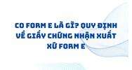 CO form E là gì? Quy định về Giấy chứng nhận xuất xứ Form E
