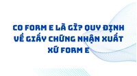 CO form E là gì? Quy định về Giấy chứng nhận xuất xứ Form E