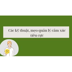 Các kỹ thuật, mẹo quản lý cảm xúc tiêu cực