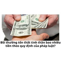 Bồi thường tổn thất tinh thần bao nhiêu tiền theo quy định của pháp luật?