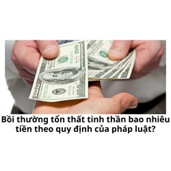 Bồi thường tổn thất tinh thần bao nhiêu tiền theo quy định của pháp luật?