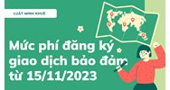 Mức phí đăng ký giao dịch bảo đảm từ 15/11/2023