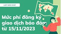 Mức phí đăng ký giao dịch bảo đảm từ 15/11/2023