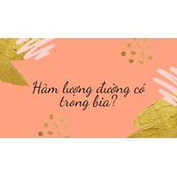 Hàm lượng đường có trong bia?