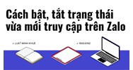Cách bật, tắt trạng thái vừa mới truy cập trên Zalo