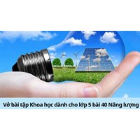 Vở bài tập Khoa học dành cho lớp 5 bài 40 Năng lượng