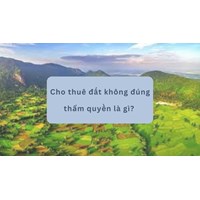 Cho thuê đất không đúng thẩm quyền là gì?