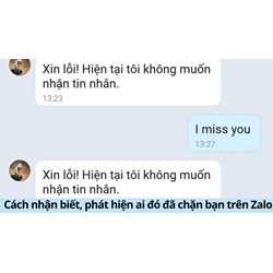 Cách nhận biết, phát hiện ai đó đã chặn bạn trên Zalo