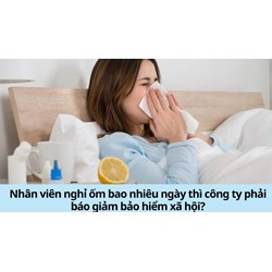 Nhân viên nghỉ ốm bao nhiêu ngày thì công ty phải báo giảm bảo hiểm xã hội?