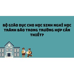 Bộ Giáo dục cho học sinh nghỉ học tránh bão trong trường hợp cần thiết?