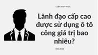 Lãnh đạo cấp cao được sử dụng ô tô công giá trị bao nhiêu?