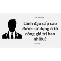 Lãnh đạo cấp cao được sử dụng ô tô công giá trị bao nhiêu?