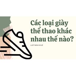Các loại giày thể thao khác nhau thế nào?
