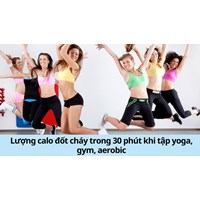 Lượng calo đốt cháy trong 30 phút khi tập yoga, gym, aerobic