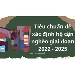 Tiêu chuẩn để xác định hộ cận nghèo giai đoạn 2022 - 2025