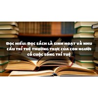 Đọc hiểu: Đọc sách là sinh hoạt và nhu cầu trí tuệ thường trực của con người có cuộc sống trí tuệ