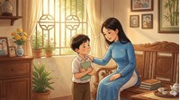 Đoạn văn cảm nhận nhân vật cậu em trai trong Chị sẽ gọi em bằng tên