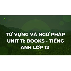 Từ vựng và ngữ pháp Unit 11: Books - Tiếng anh lớp 12