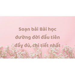 Soạn bài Bài học đường đời đầu tiên đầy đủ, chi tiết nhất