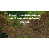 Chuyển mục đích sử dụng đất có phải tách thửa hay không?